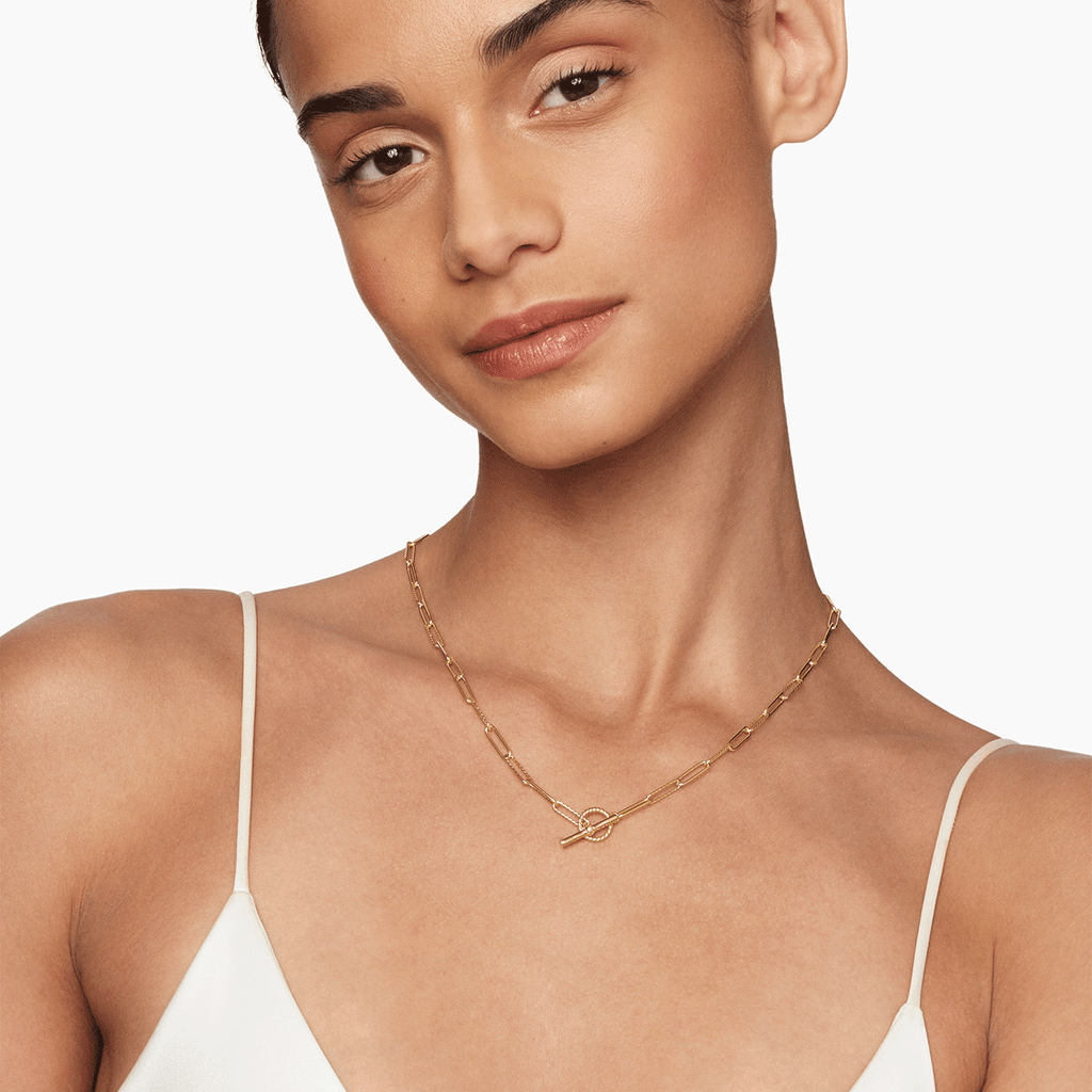 David Yurman Madison Elongated Chain Necklace 18k Yellow Gold, 3.5mm