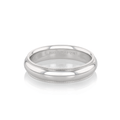 Hamilton Collection 18k White Recycled Gold 5mm Milgrain Comfort Fit Wedding Band