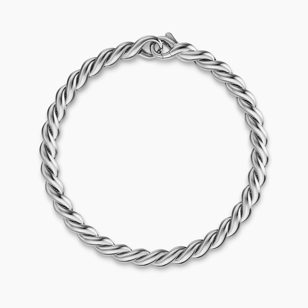 David Yurman Sculpted Cable Chain Bracelet Sterling Silver Large