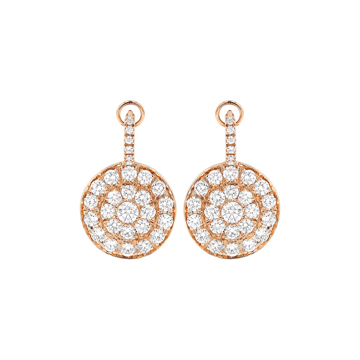 18k Rose Gold and Diamond 2.80 Total Weight Earrings