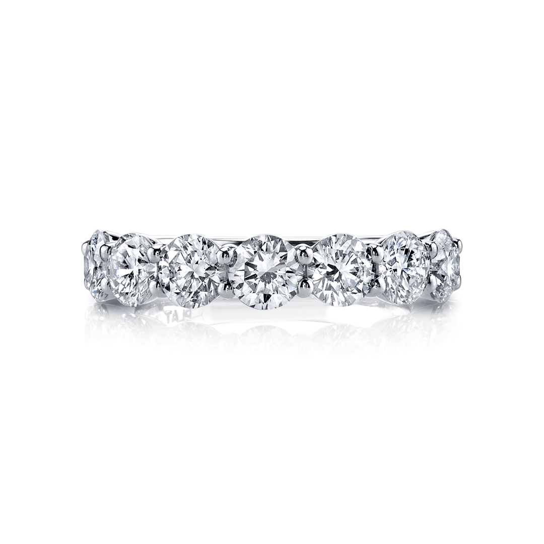 Platinum and 1.72 Total Weight Diamond Seven Stone Band