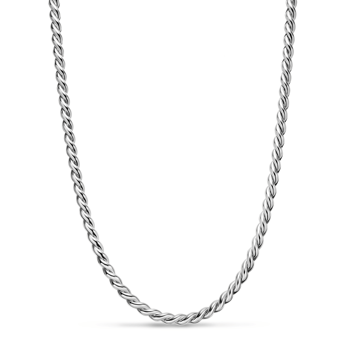 David Yurman Sculpted Cable Chain Necklace 16.5" Sterling Silver, 5.7mm