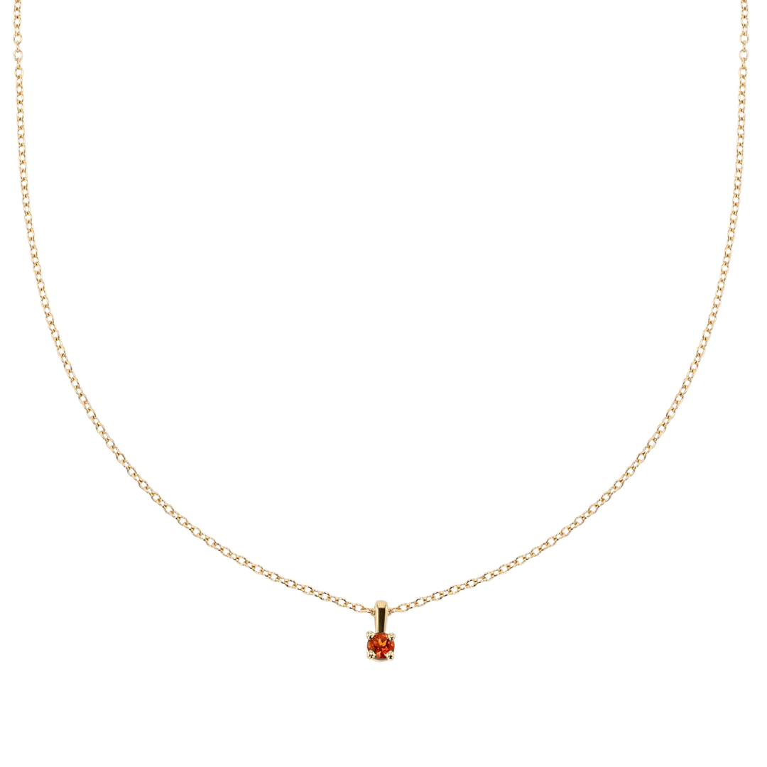 14k Yellow Gold and Citrine Birthstone Pendant