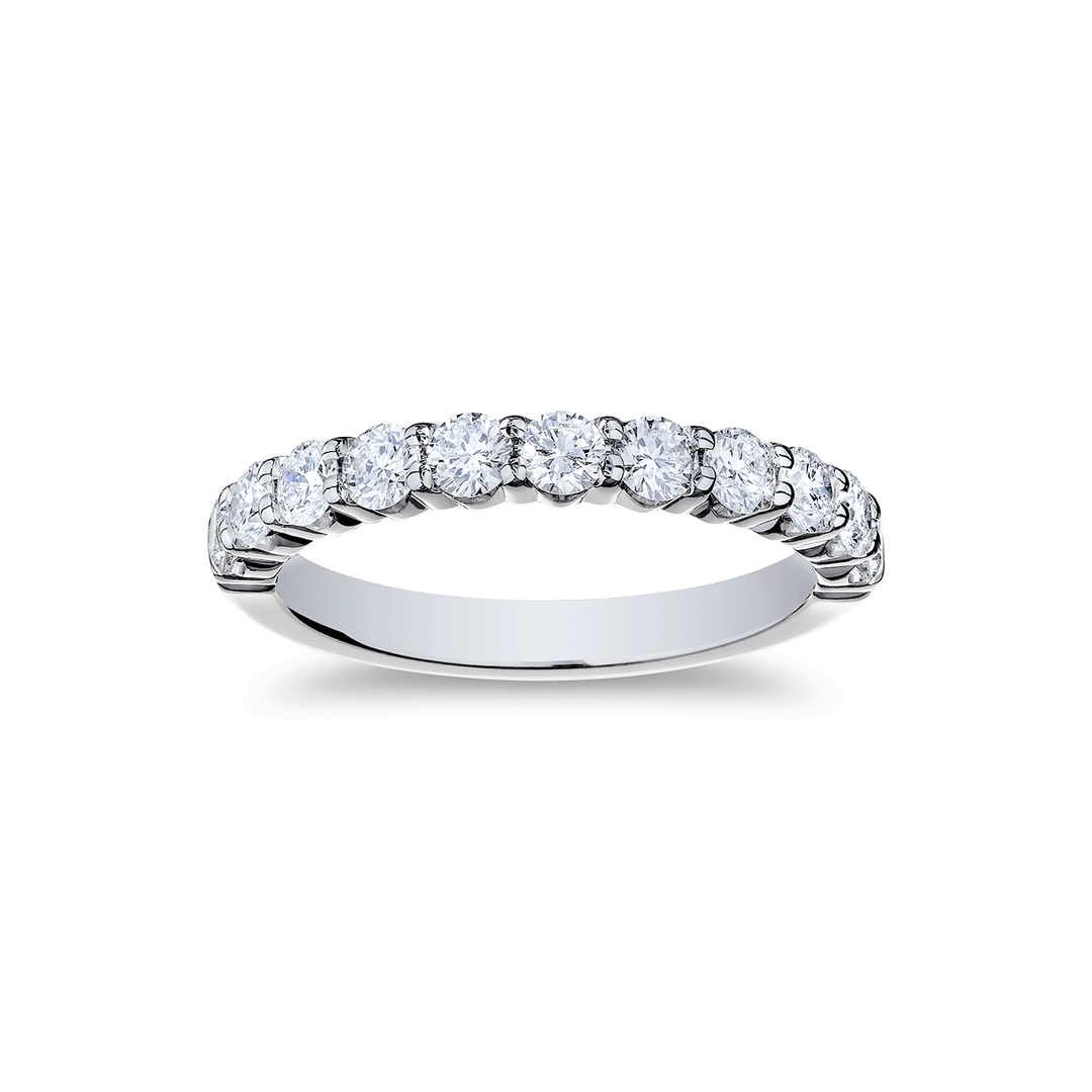 18k White Gold and 1.000 Total Weight Diamond Band