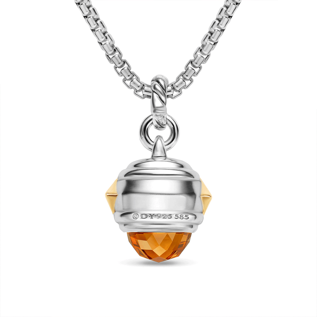 David Yurman Renaissance® Amulet Sterling Silver with 14K Yellow Gold, Madeira Citrine, Tanzanite and Rhodolite Garnet, 19.8mm