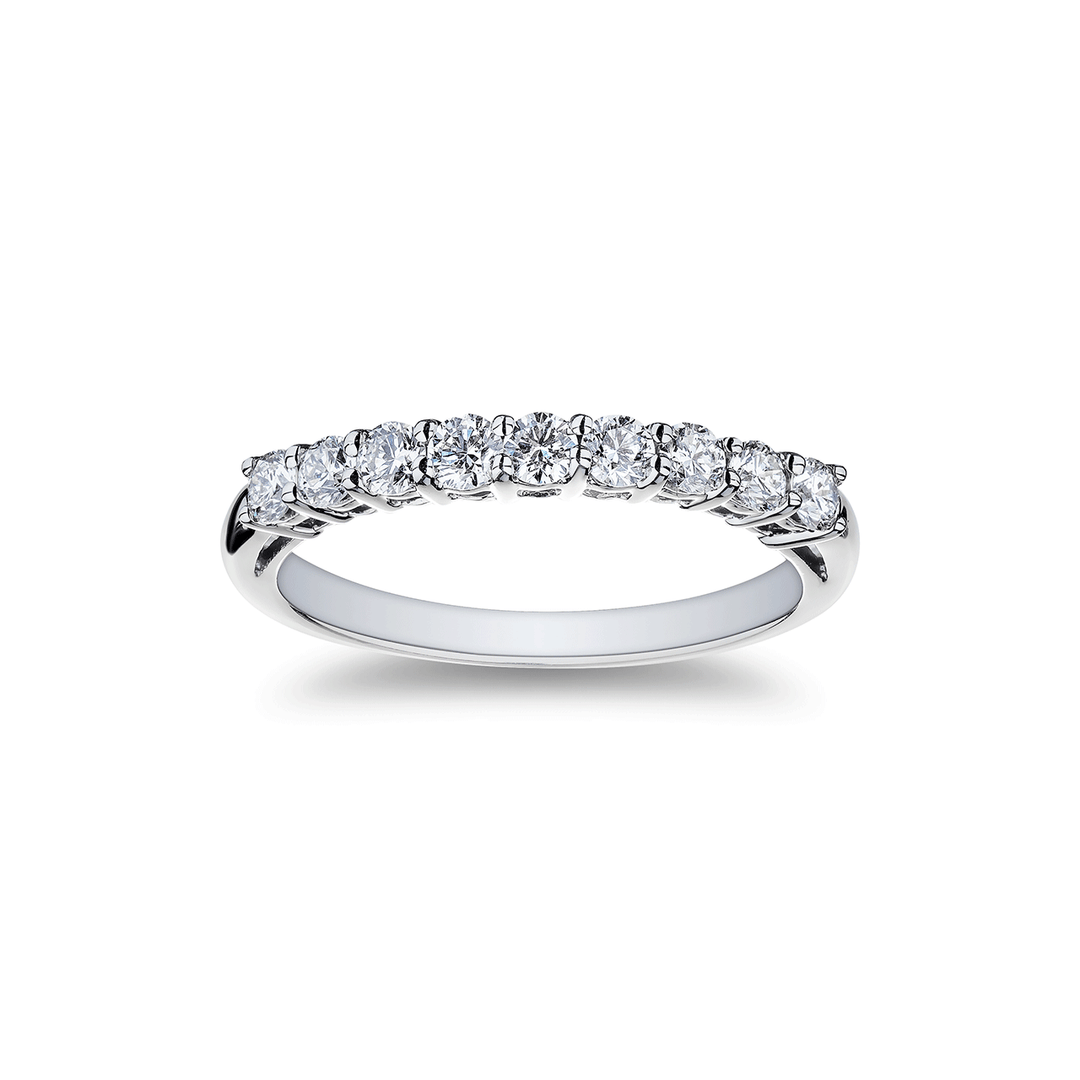 Platinum and .54 Total Weight Round Diamond Band