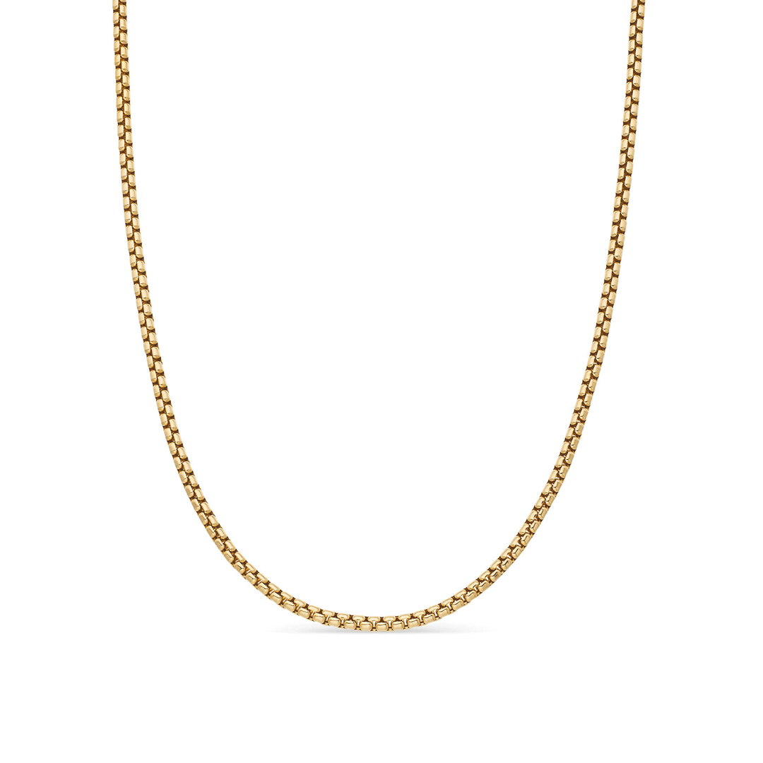 David Yurman Box Chain Necklace 18K Yellow Gold, 2.7mm