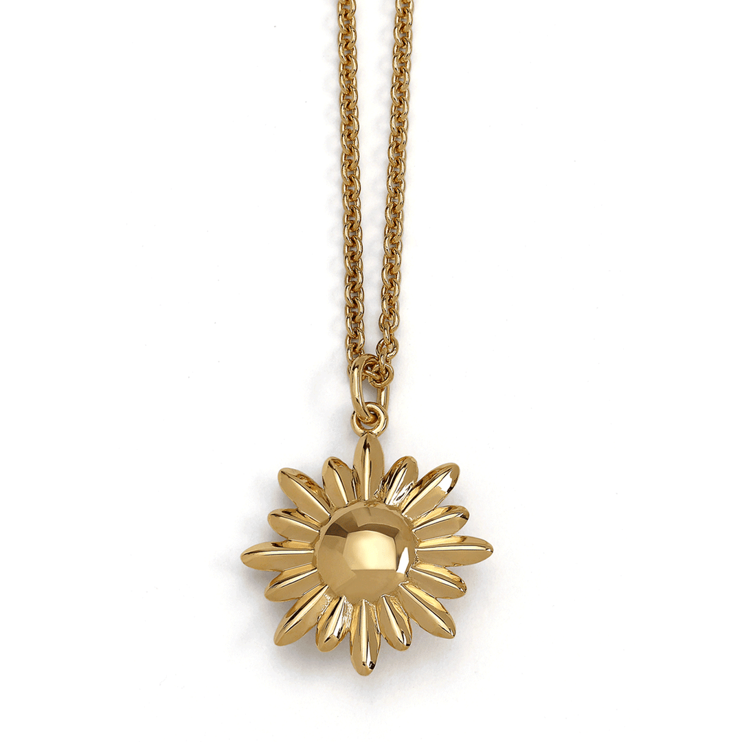 Charms of Hope 18k Gold 20mm Sunflower Medium Pendant