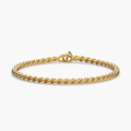 Sculpted Cable Chain Bracelet 18K Yellow Gold Medium