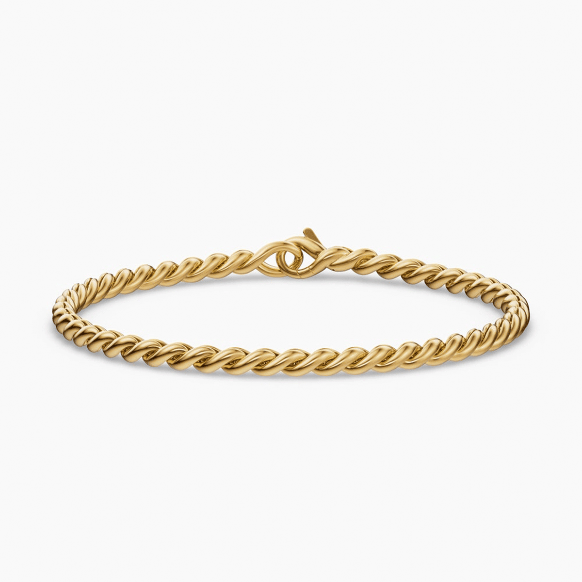 Sculpted Cable Chain Bracelet 18K Yellow Gold Medium