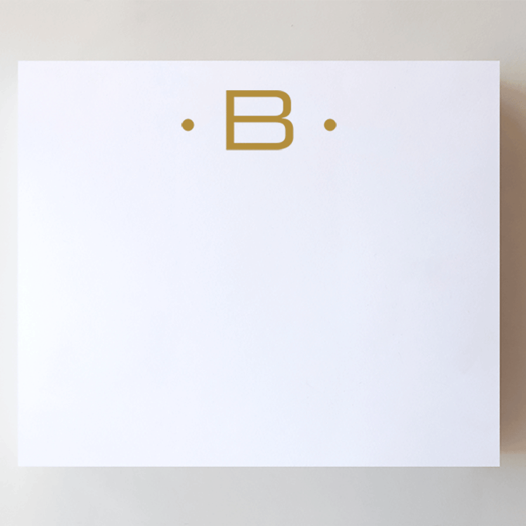 Luxe Gold Initial Notepad-B