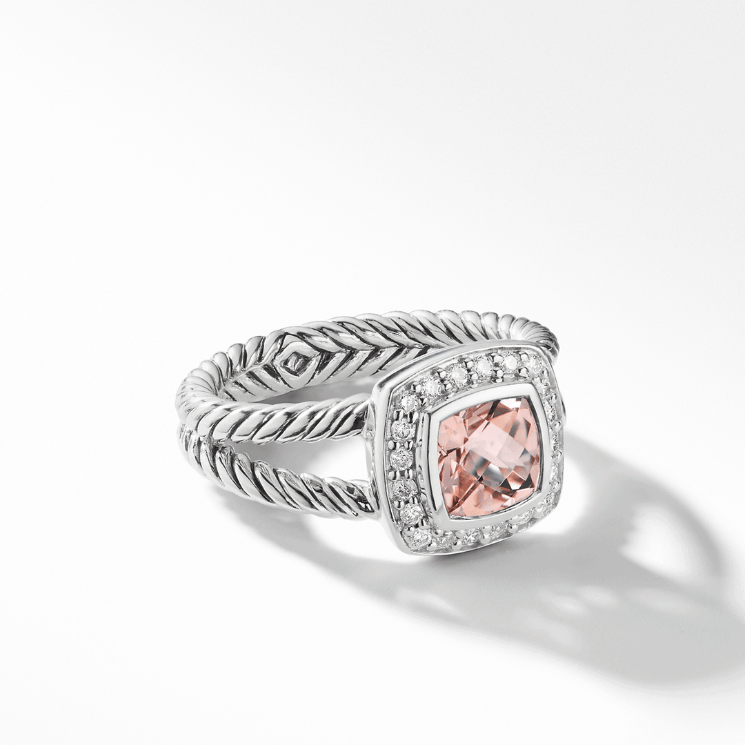 David Yurman Petite Albion® Ring with Morganite and Diamonds