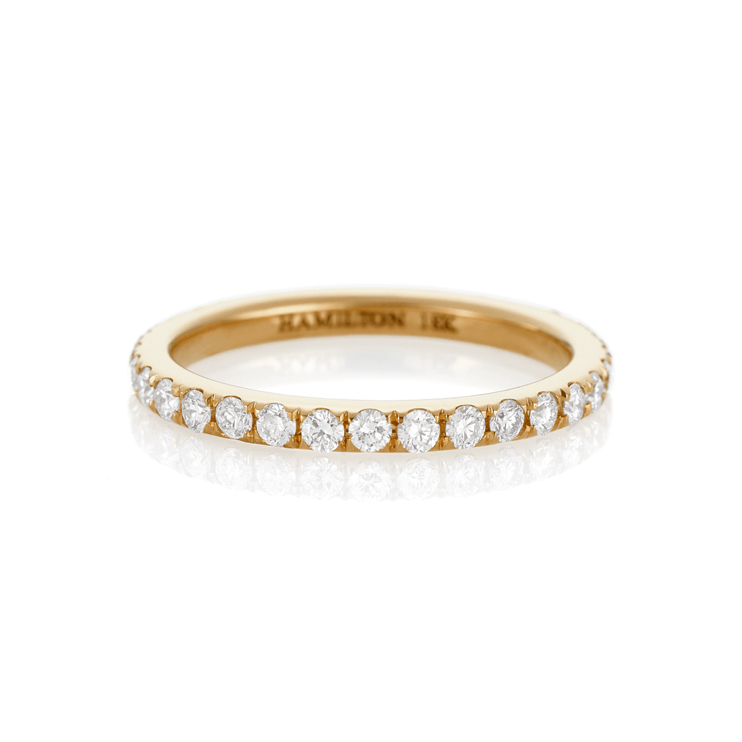 Lisette 18k Yellow Gold and .60 Total Weight Diamond Eternity Band