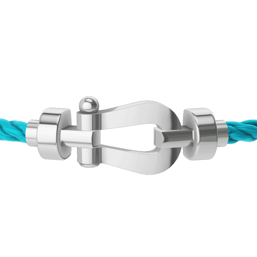 FRED Turquoise Cable Bracelet with 18k White LG Buckle, Exclusively at Hamilton Jewelers