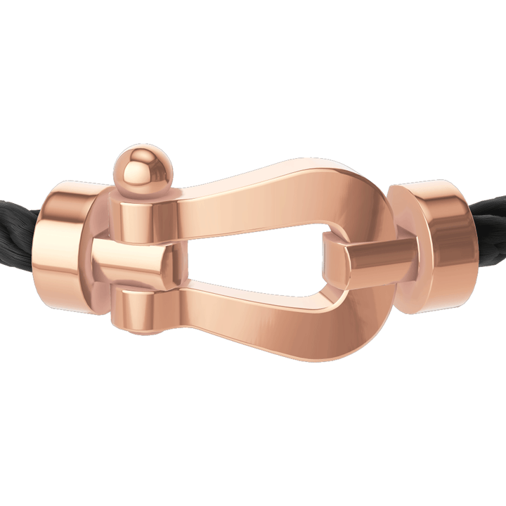 FRED Force 10 Black Cable with 18k Rose Gold Extra LG Buckle, Exclusively at Hamilton Jewelers