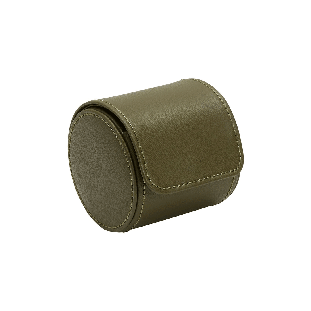 Wolf Design Single Watch Roll Olive Earth