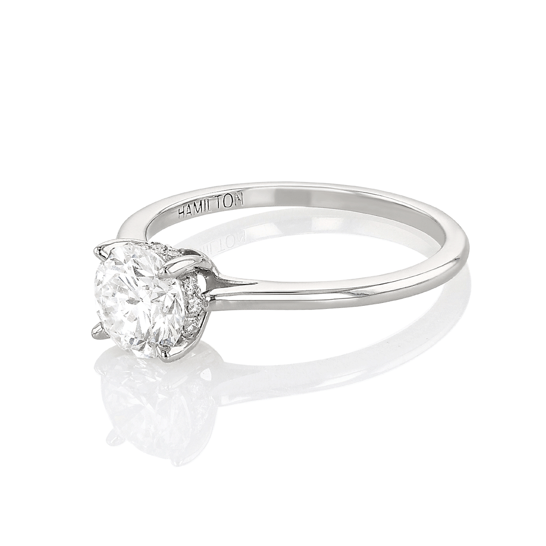 The Hamilton Silhouette Platinum and 1.00 Total Weight Diamond Engagement Ring