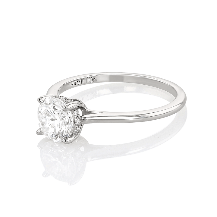 The Hamilton Silhouette Platinum and 1.00 Total Weight Diamond Engagement Ring