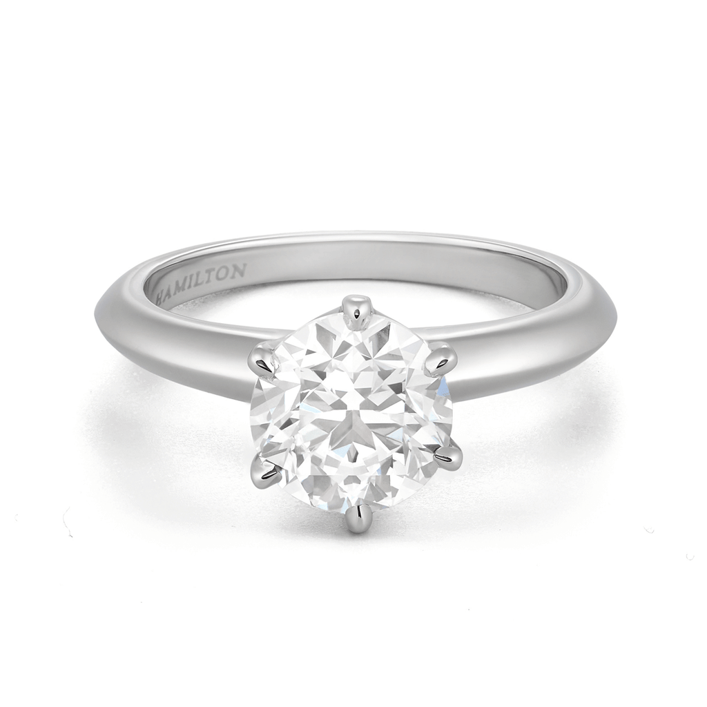 Hamilton Embrace Collection 18k White Gold and Engagement Mounting Ring For Round Diamond