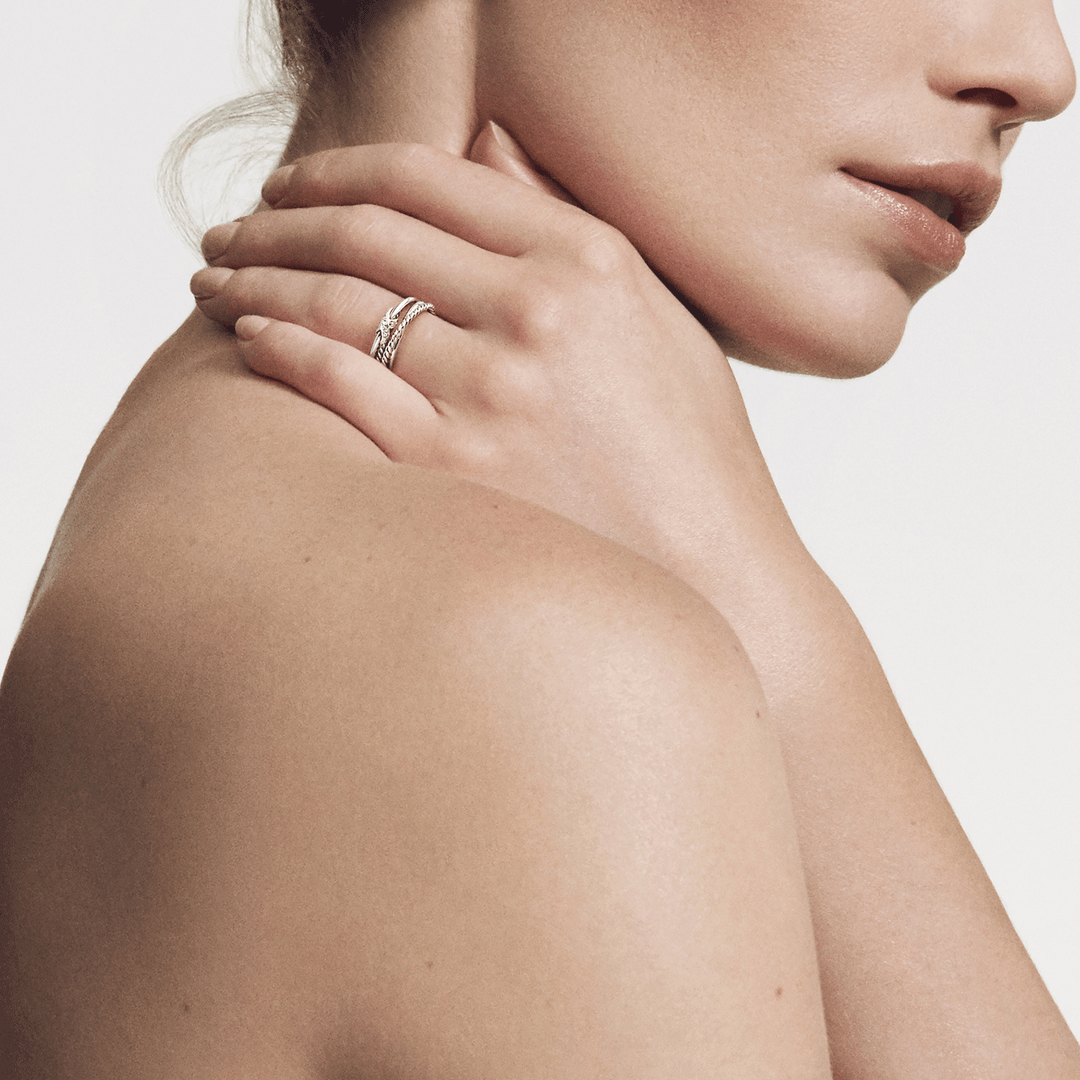 David Yurman X Collection Ring with Diamonds