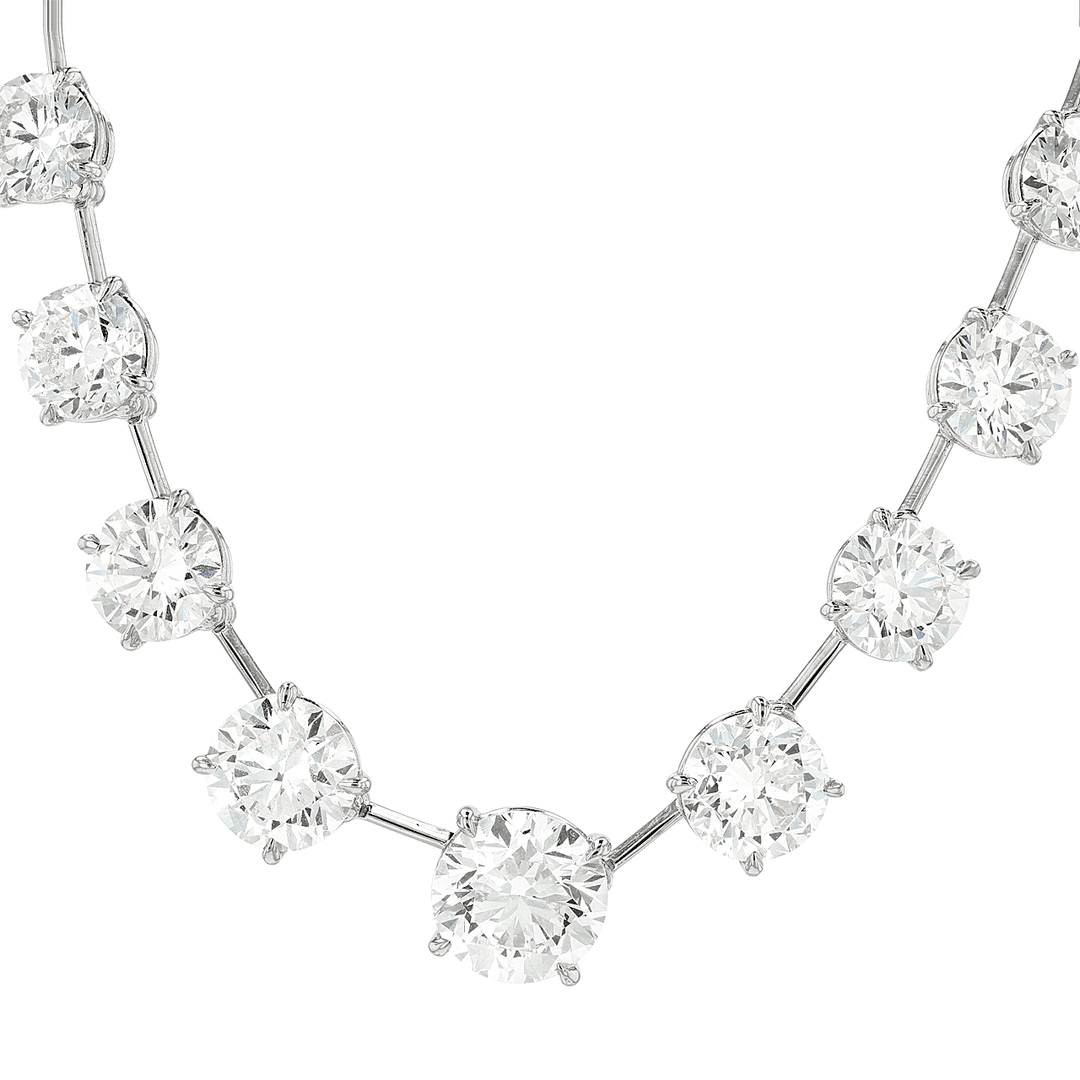Private Reserve Platinum and Diamond 34.65 Total Weight Rivera Necklace
