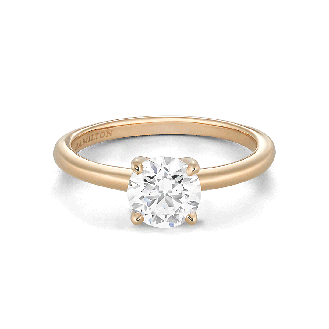 Hamilton Select Collection 14k Yellow Gold and 0.50 Total Weight Diamond Engagement Ring
