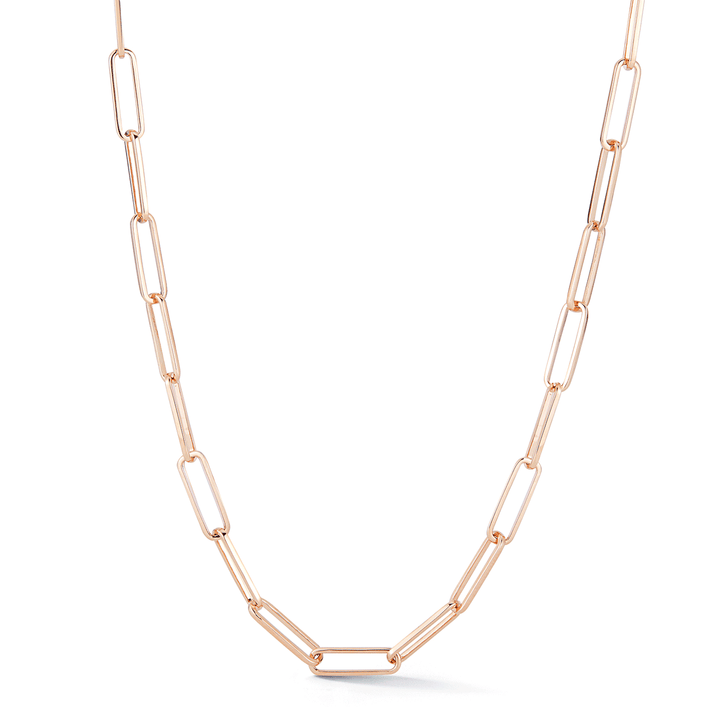 Walters Faith Saxon 18k Rose Gold Paper Clip Chain Necklace