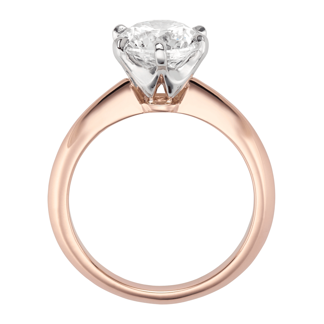 Embrace 18k Rose Gold Engagement Ring For Round Diamond