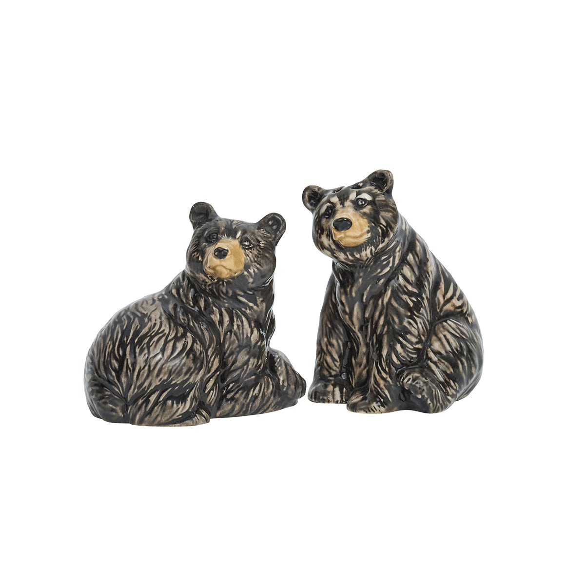 Juliska Black Bear Salt and Pepper Shakers Set of 2pc