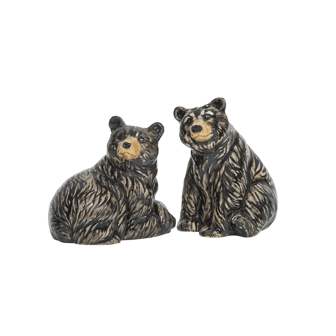 Juliska Black Bear Salt and Pepper Shakers Set of 2pc