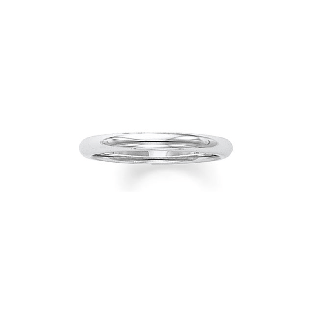 14k White Recycled Gold 2.5mm Comfort Fit Wedding Band