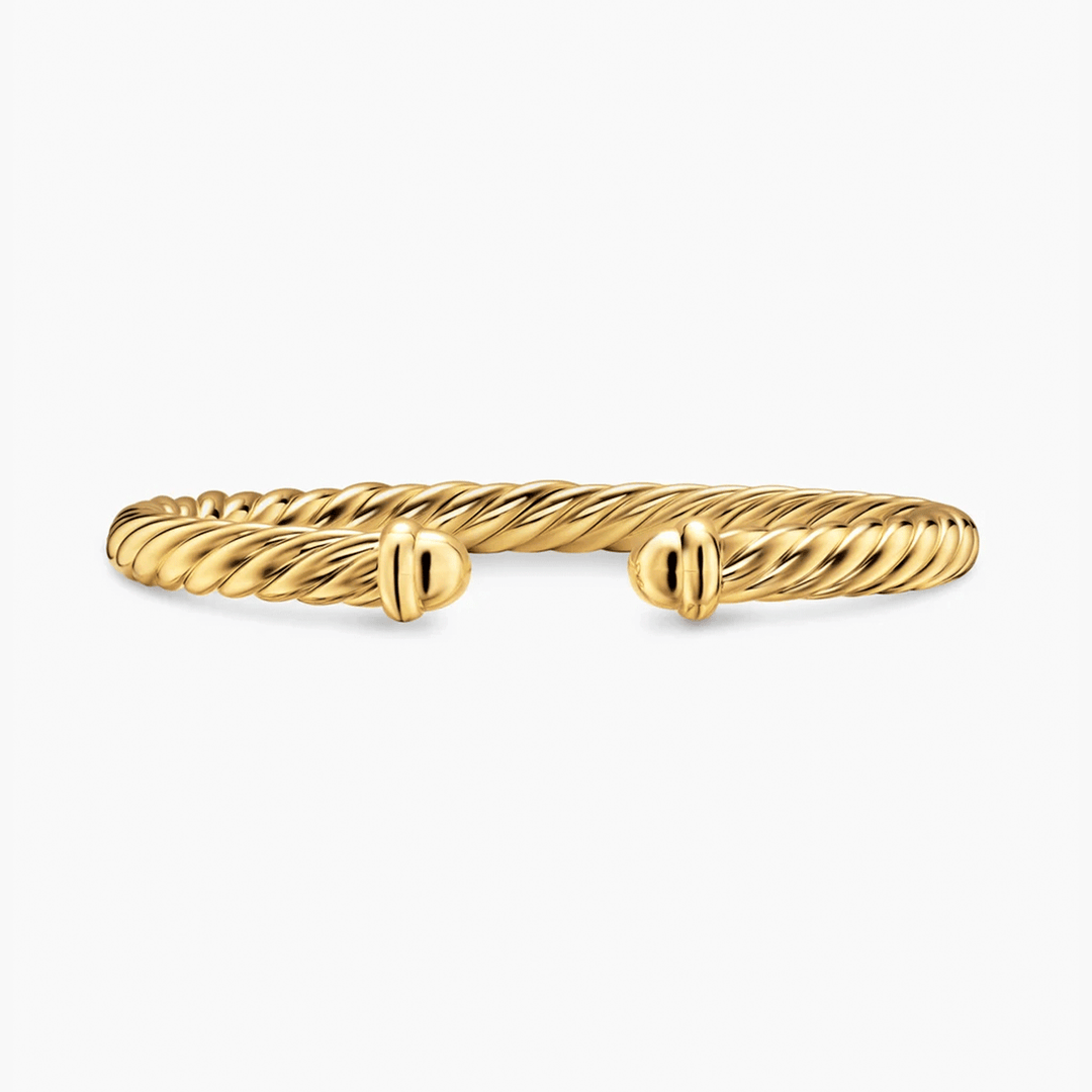 David Yurman Cablespira Flex Bracelet 18k Yellow Gold, 6mm