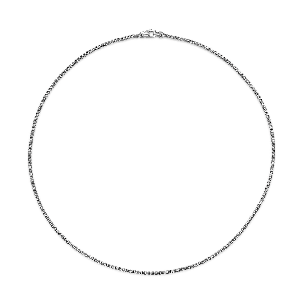 David Yurman Double Box Chain Necklace Sterling Silver, 2.6mm