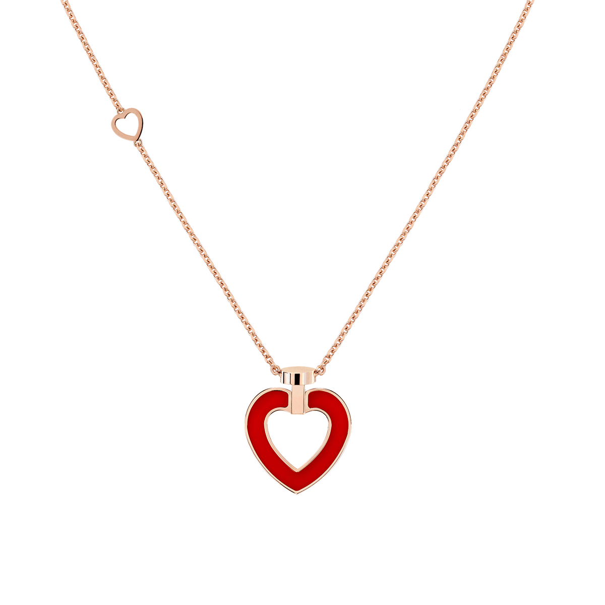 Fred Pretty Woman 18k Rose Gold and Carnelian Heart Pendant, Exclusively at Hamilton Jewelers