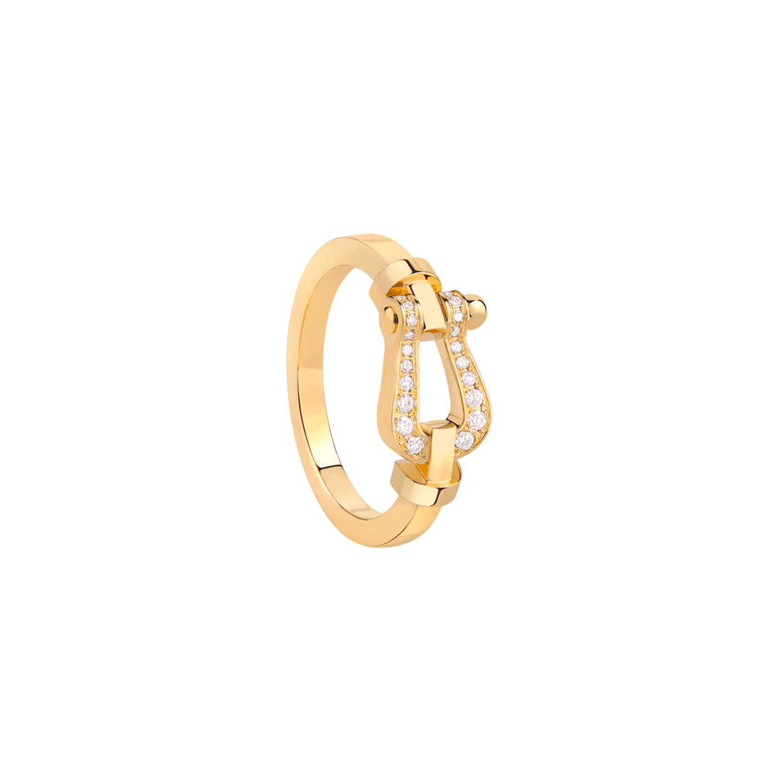 FRED Force 10 18k Yellow Gold and Diamond Med Model Ring