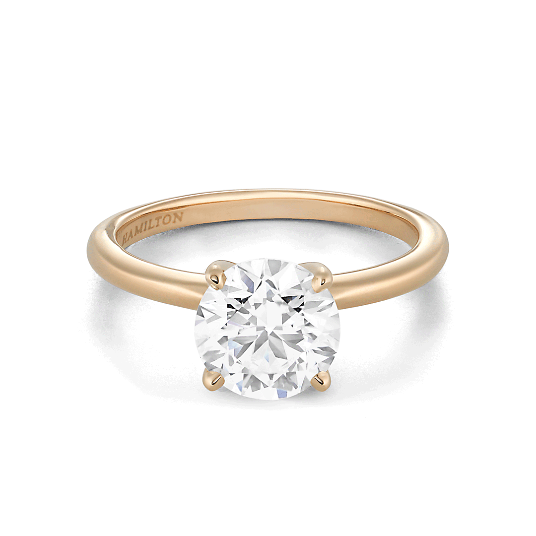 The Hamilton Select 1.50 CT I-J/SI 14k Yellow Gold Diamond Engagement Ring GIA Certified