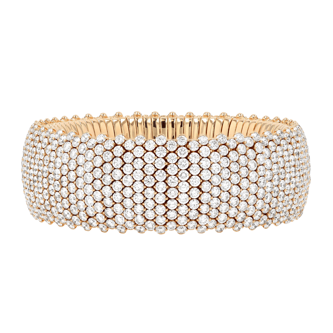 Private Reserve 18k Gold and Diamond 36.86 Total Weight Flex Bracelet
