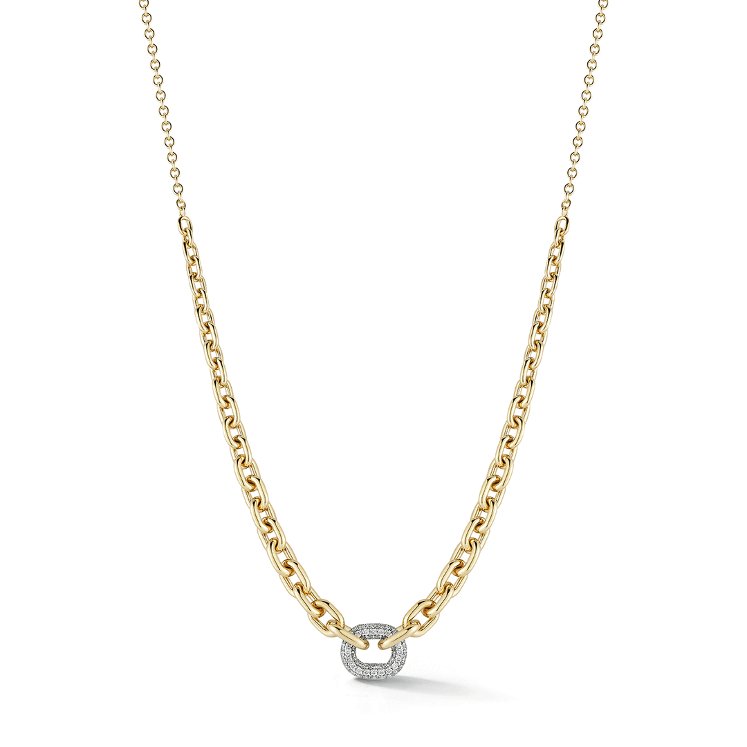 Walters Faith Morrell 18k Yellow Gold and Diamond Graduated Link Necklace