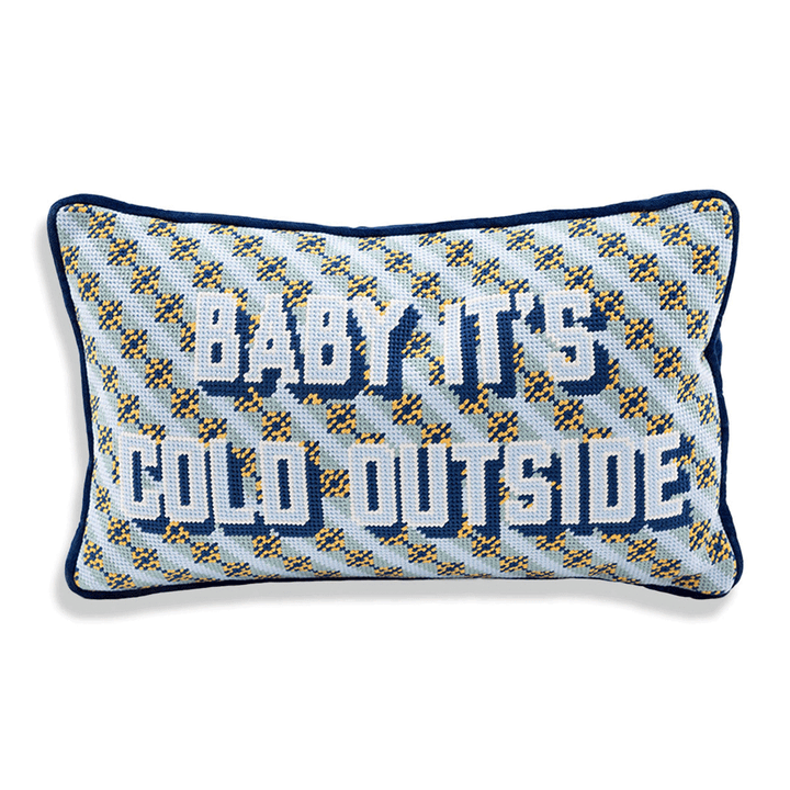 Baby Its Cold Outside Needlepoint Pillow