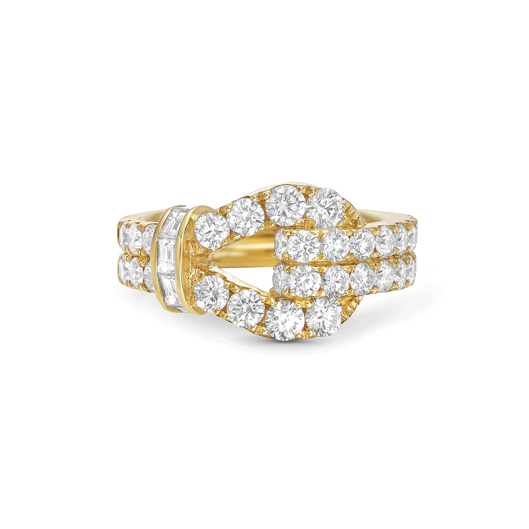 Charles Krypell Lasso 18k Yellow Gold and Diamond Ring