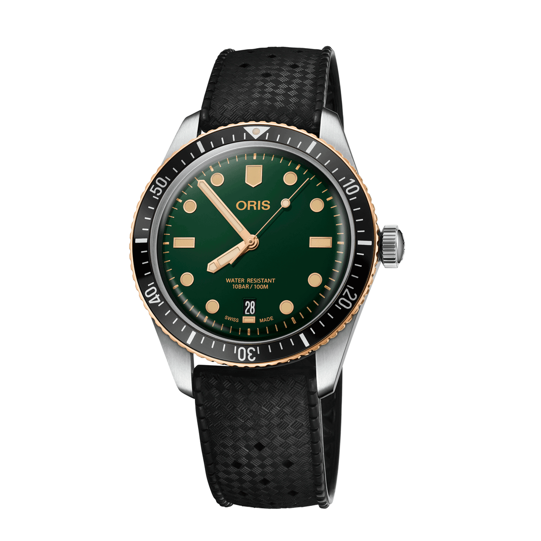 ORIS DIVERS SIXTY-FIVE Stainless Steel 40mm Gren Dial Strap