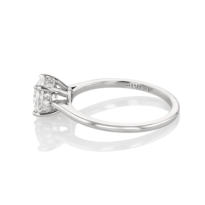 Hamilton Silhouette Collection Platinum and 1.00 Total Weight Diamond Engagement Ring