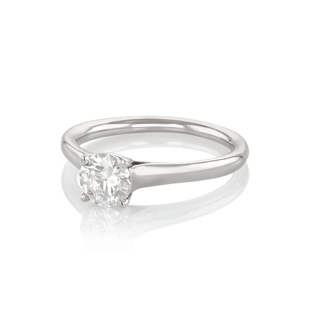 18k White Gold and 0.71 Total Weight Diamond Engagement Ring