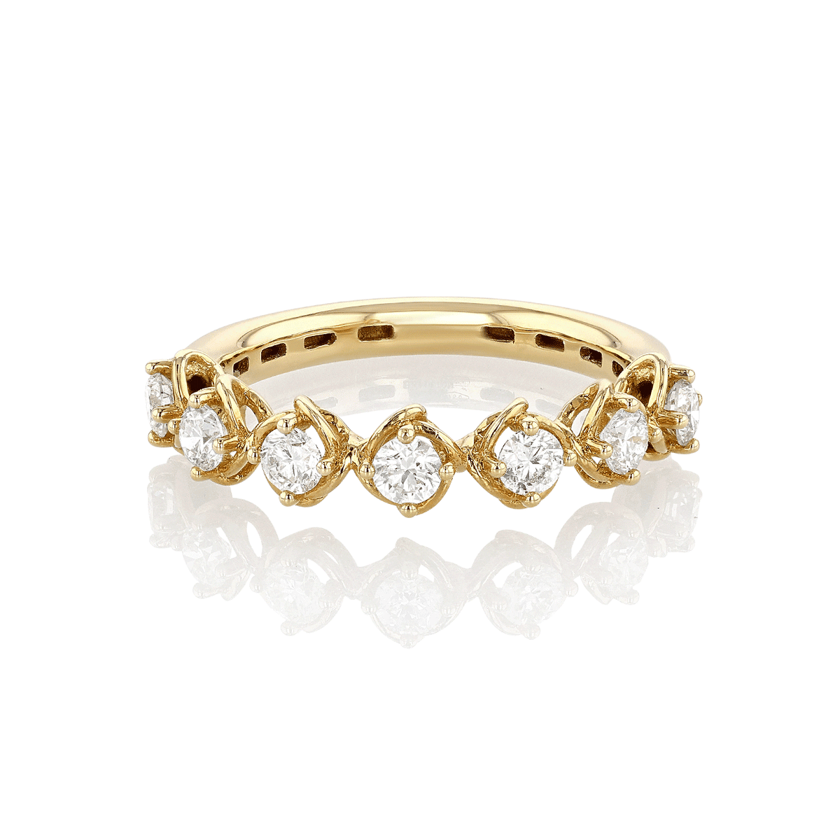 Hamilton Duet Collection 18k Yellow Gold and 0.70 Total Weight Diamond Band