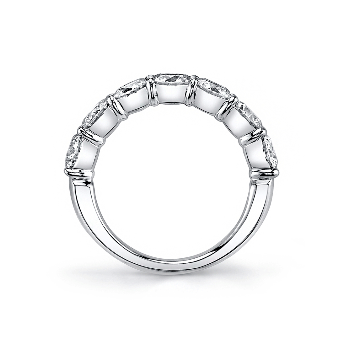 Platinum and 1.72 Total Weight Diamond Seven Stone Band