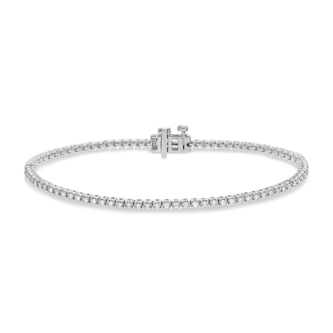 Classic Hamilton Select 14k Gold Diamond Line Bracelet