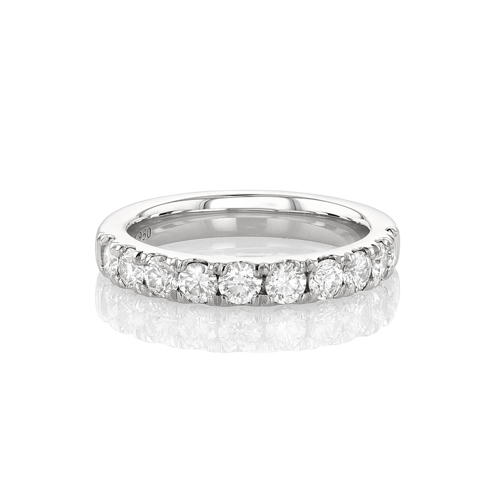 Lisette Platinum 1.00 Total Weight Diamond Half Way Band