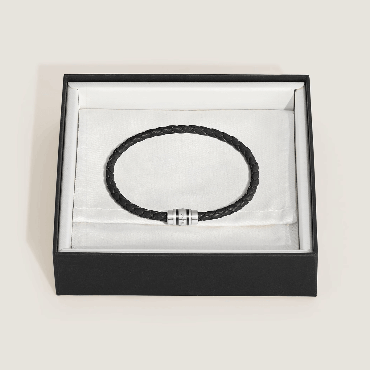 Montblanc 3 Rings Bracelet in Grain Leather