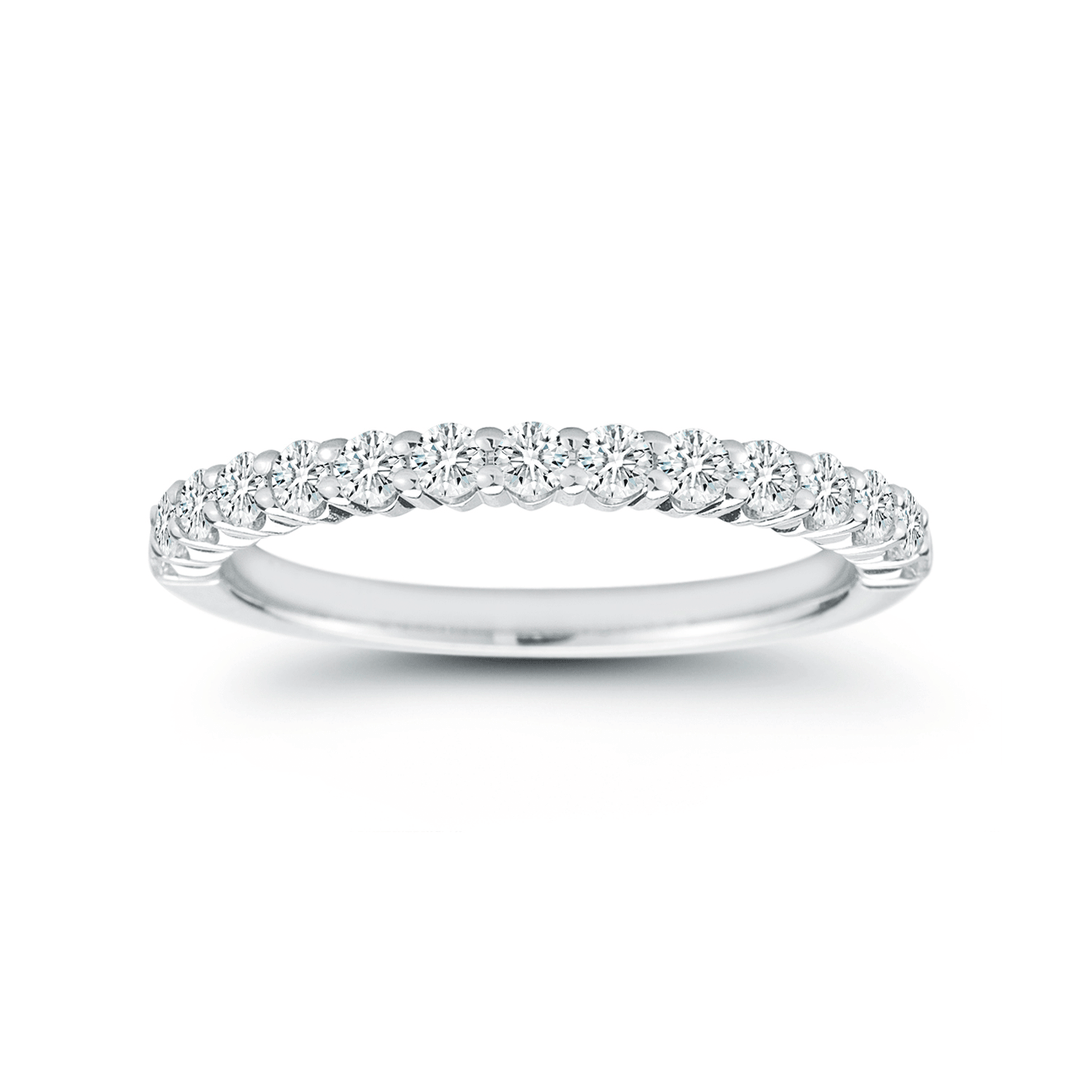 18k White Gold and .55 Total Weight Diamond Band