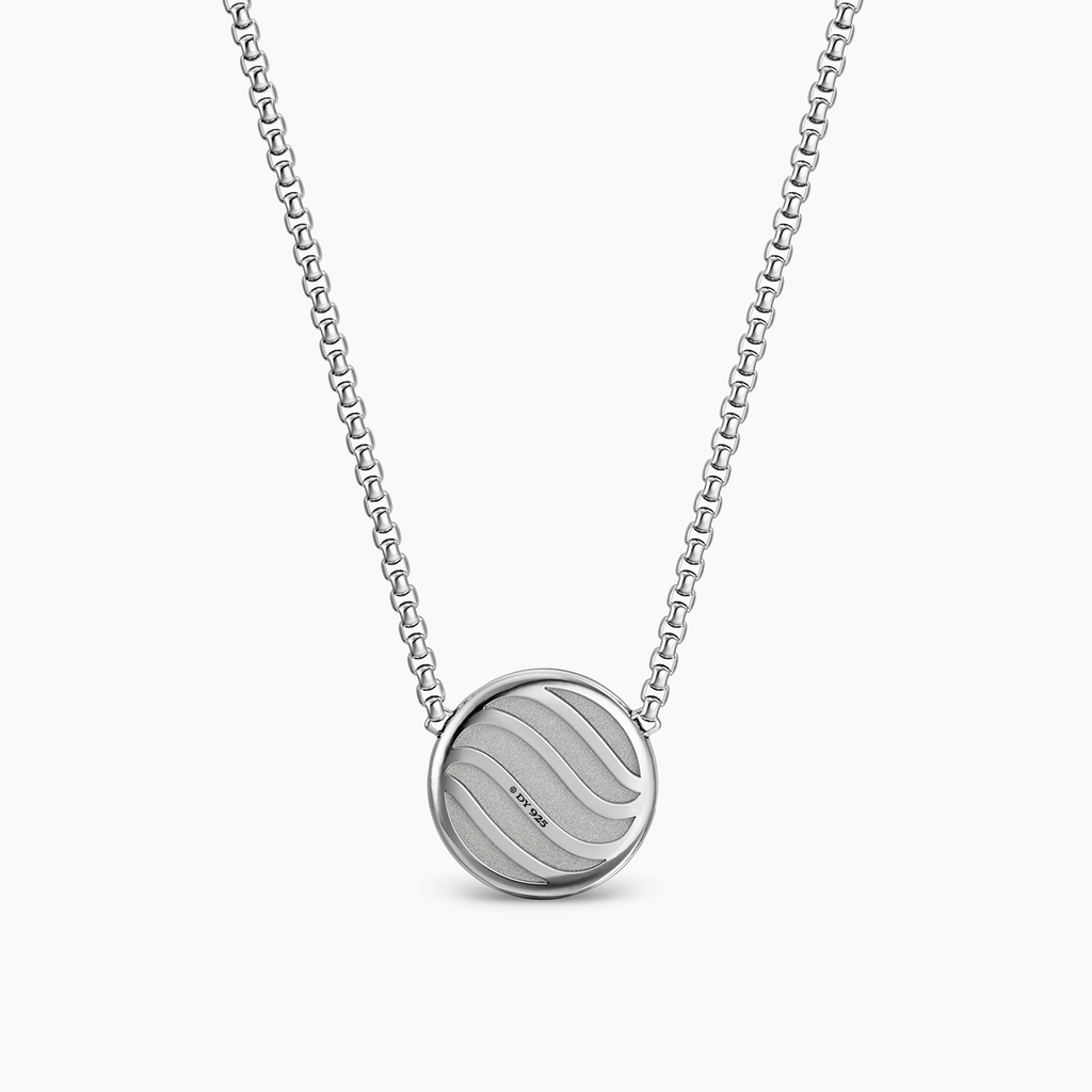 David Yurman Sculpted Cable Pendant Necklace Sterling Silver